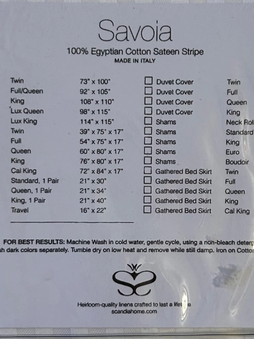 Scandia 100% Egyptian Cotton Sateen Stripe Queen Fitted Sheet